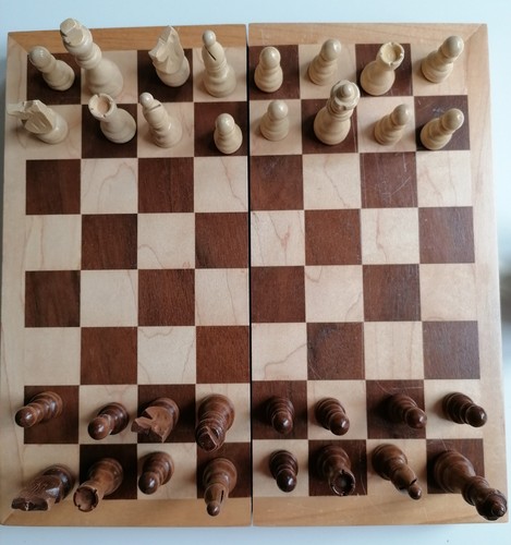 Ddr schachspiel koffer - ddr, holz