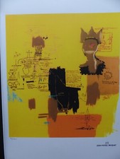Jean - Michel Basquiat Lithographie 50x35 cm  ltd. signiert & Prägung "Gerahmt"