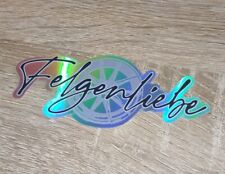 Felgenliebe Logo Aufkleber 4,5x11cm Sticker Decal Tuning OEM DUB JDM Stance