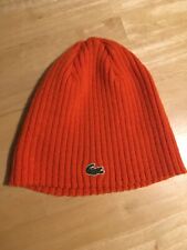 Lacoste Beanie Mütze gerippt orange ORIGINAL #OO F4797 Unisex