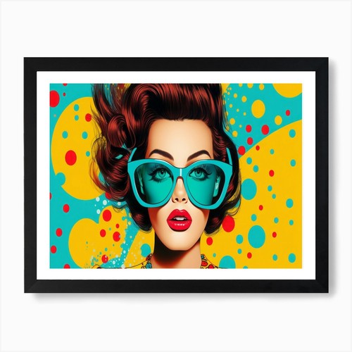 Pop art kunstdruck gerahmt - 16,