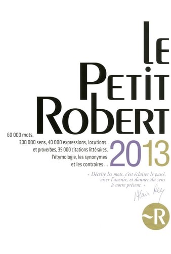Petit robert dictionnaire - robert:,