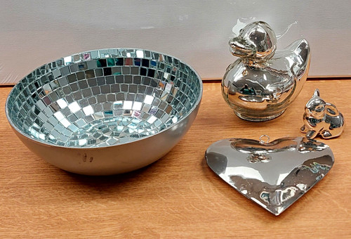 Deko set mit silberne - , 1