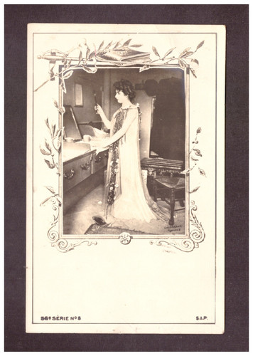 Frankreich dame spiegel - ak, am