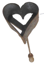 alt Brenneisen Herz Holzgriff