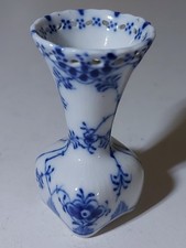 Royal Copenhagen Miniaturvase Miniatur Vase Musselmalet Vollspitze blau ca 7,5cm