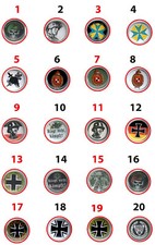 MILITÄR"BUTTONS"WH/BW/RW/ORDE