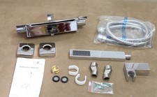 HOMELODY SB0007 Badewannenarmatur Wasserfall mit Brause Wasserhahn chrom