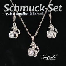 Pferde Halskette + Ohrringe