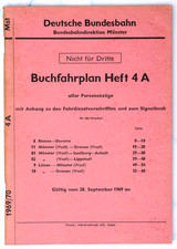 Deutsche Bundesbahn - Buchfahrplan Heft 4 A der  BD Münster 1969/70 BR 041; 660