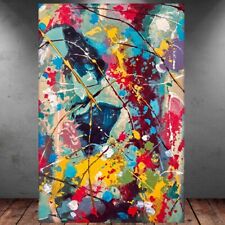 LEINWAND BILDER XXL ABSTRAKT MODERNE KUNST BUNT GRAFFITI WAND POSTER P1152