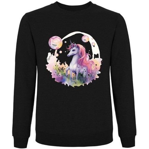 Sweatshirt schwarz einhorn - schwarz,