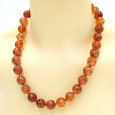 BAILYSBEADS wunderschöne Feueropal Opal Kette Halskette Collier mit Knoten 48cm