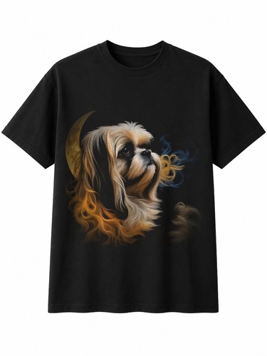Shih tzu moonlight - moonlight, art