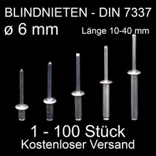 Blindnieten Al/ST O 6,0mm