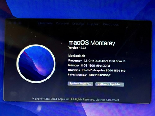 Apple macbook air intel - air, i5