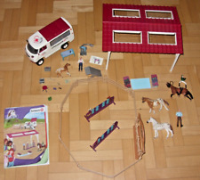 SCHLEICH 72140 Reit-Turnier Pferde Tierarzt Auto Zäune Stall Hindernisse TOP!