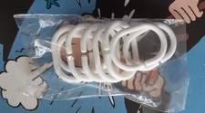 Ringe/Haken für Duschvorhang  mit Öffnung  Kunststoff weiß, 8 Stück