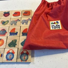 Plan Toys Wooden Animals/toys/household  Matching Pairs Memory Game 40 Tiles/Bag