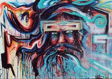 GEMÄLDE abstrakt C. FANTA ORIGINAL Kunst Leinwand MALEREI portrait art acryl