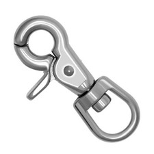 Edelstahl Karabiner 15 x 65 mm Scherenkarabiner Schnapphaken Hund Leine Biker