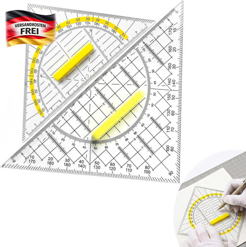 Geodreieck set mit griff - geodreieck,