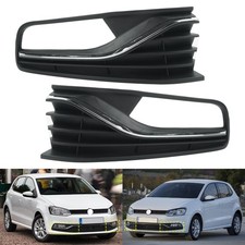 L+R Stoßstange Nebelscheinwerfer Gitter mit Chrom Zierleiste Für VW Polo 6R1 6C1