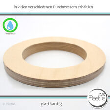 1x Holzring Birke Multiplex 9 mm Holzrad rund Kranz DIY Scheibe Sperrholz