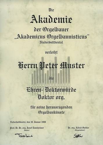 Diplom urkunde ehren doktor - diplom,