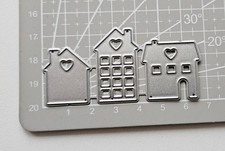 * Stanzschablone * Häuser mit Herz *