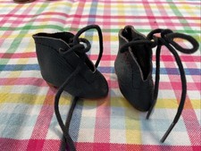 Puppenschuhe , Schwarz, Gr