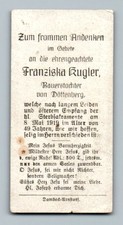 Sterbebild Franziska Kugler