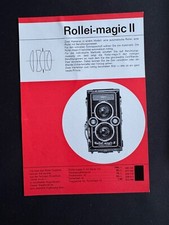 #A0871- Rolleiflex Rollei-magic II,  Infoblatt  Prospekt