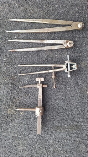 Alte zirkel metall - 4x,