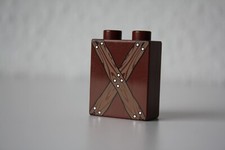 LEGO DUPLO 4785 SCHWARZE RITTERBURG ERSATZTEILE- MOTIV STEIN GEKREUZTE HOLZ