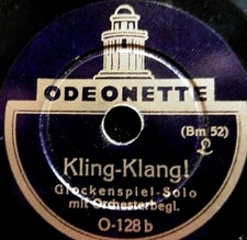 GLOCKENSPIEL-SOLO & ORCHESTER "Kling-Klang! / Maiglöckchen-Mazurka" Odeonette