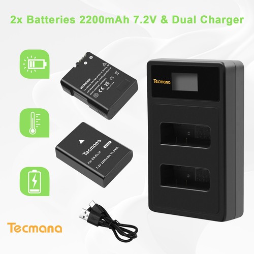2x2200mah el14 akku - 2x2200mah, en-el14