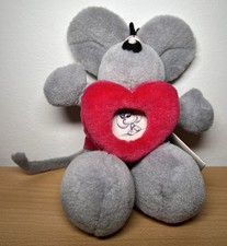 Diddl Maus mit Herzplüsch-Rahmen