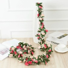 2,5 m Rose Künstliche Blume Für Hochzeit Girlande Kunst Blüte Pflanze Blumen