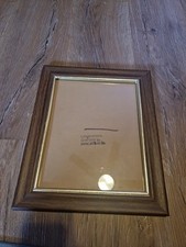 Vintage Bilder Rahmen golden braun, Echt Holz 19x24 cm