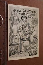 tolle alte Karte - Karikatur - Hotel Page - Bürsten macht verdammt müde...1914