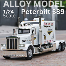 Modell im Maßstab 1:24 für Peterbilt 389 Truck Trailer Head Diecast Metal Con...