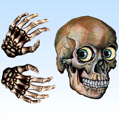 Fensteraufkleber totenkopf und - fensteraufkleber,