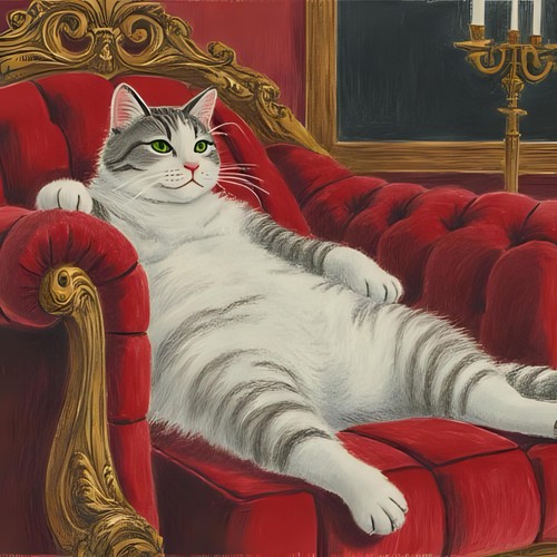Katze sessel sofa barock - katze,