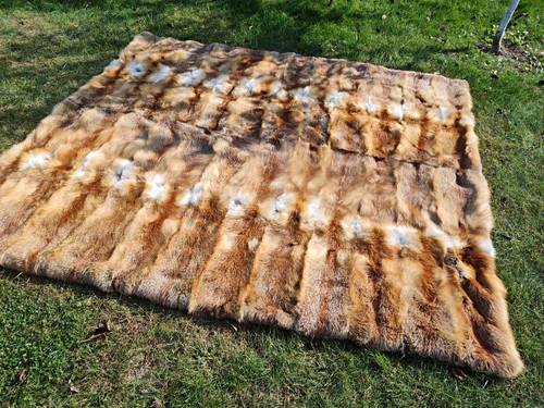 Luxury real fox - fur, blanket