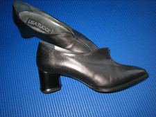 LISA TUCCI edle Leder Schuhe Pumps schwarz Gr 38 1/2 ungetragen NEU NP 250 €