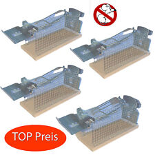 4 Stück Mausfalle Lebend Drahtkastenfalle Lebendfalle Mausefalle Maus Falle