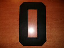 Zahl 0 Bügelbild Stoff 24,8cm groß schwarz Aufbügeln Tricot Aufnäher