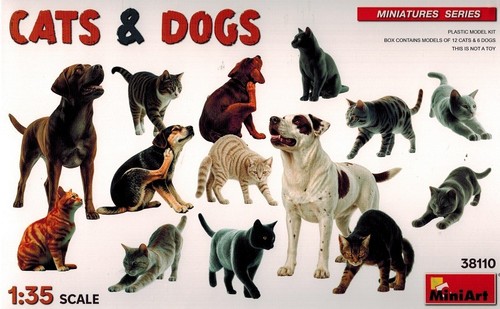 Miniart 38110 cats dogs - &,