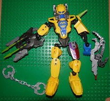 Lego Bionicle Hero Factory Heroes gelb-blau mit 2 Waffen + Kette Gebraucht